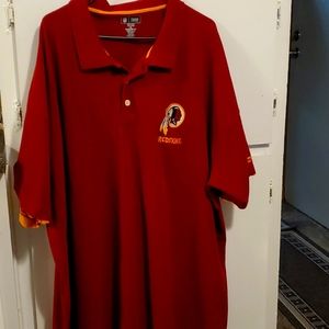 5XL NFL Team Apparel Washington Redskins polo shirt (Burgundy)